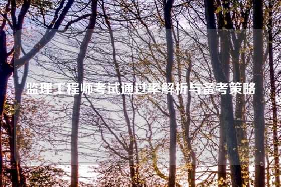 监理工程师考试通过率解析与备考策略